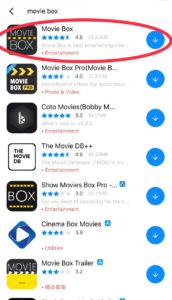 Download Movie box on iOS 12