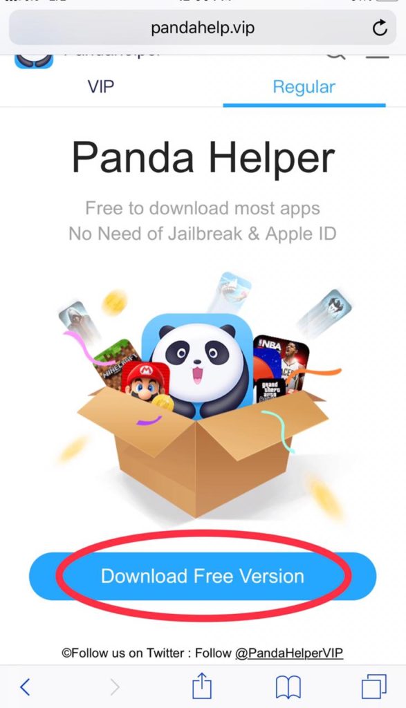How to download pandahelper in ios