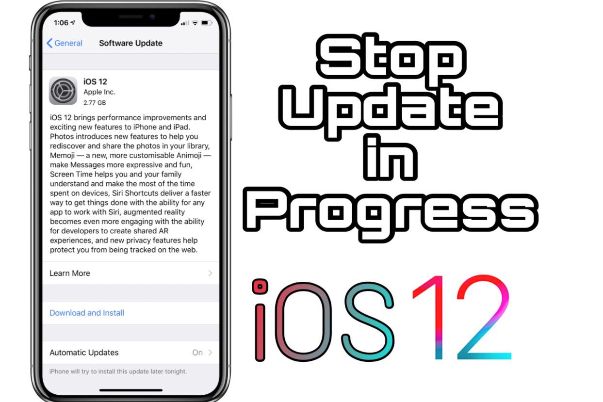 How to Stop iOS 12 Update in Progress