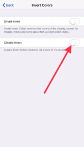 Enable classic invert colors