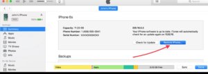 Unlock iPhone 6 passcode using itunes