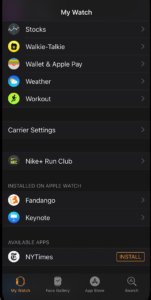 Install apps in Apple watch Series 3