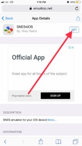 Download SNES4IOS emulator on iOS 12