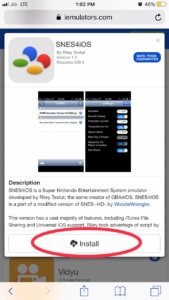 Install snes4iios on iOS 12