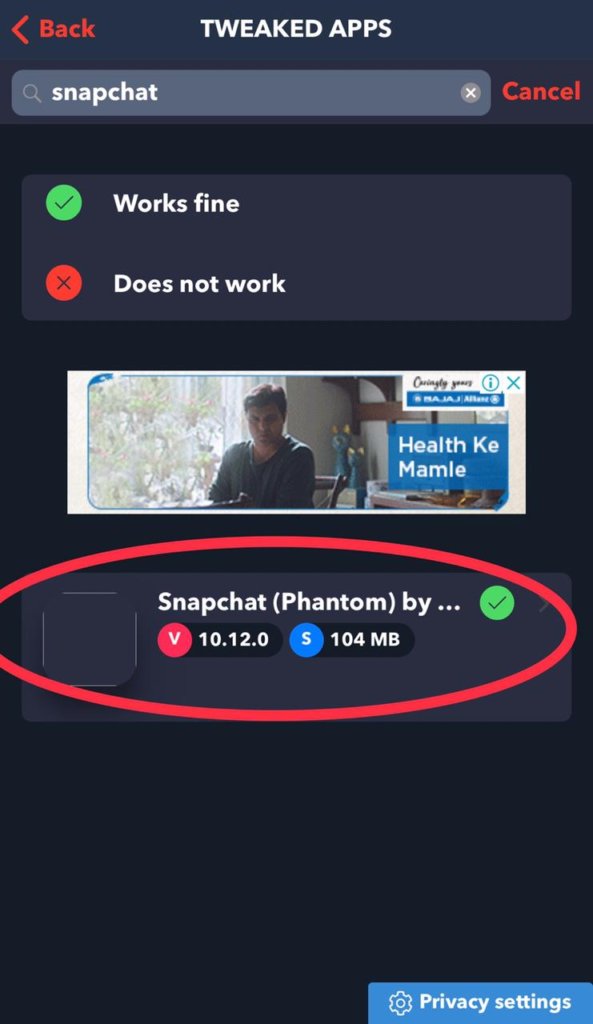 Search Snapchat++