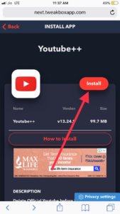 install Youtube++ iOS 13
