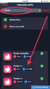 Tinder ++ iOS 12