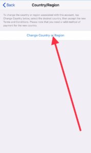 change country or region