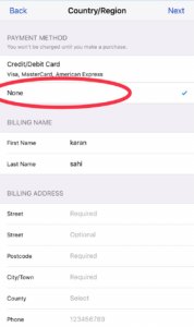 change country in app store without credit card