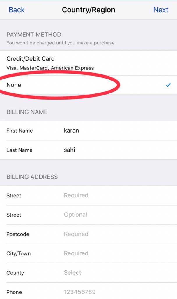 change country in app store without credit card