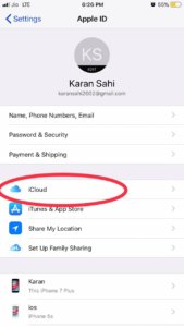 How to disable icloud backup