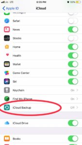 icloud backup ios 12