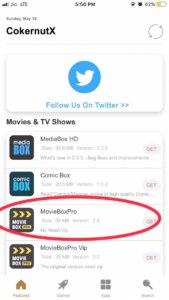 movie box ios 12