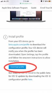 Download iOS 13 Public Beta Profile