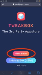 Install tweakbox