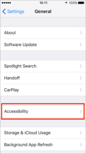 Accessibility settings on iphone ios 12