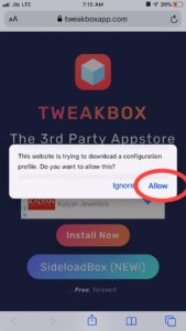 Downloading Tweakbox