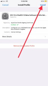 Install ios 13 beta 5