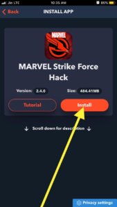install marvel strike force hack