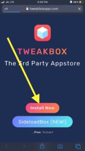 Install Tweakbox in iOS