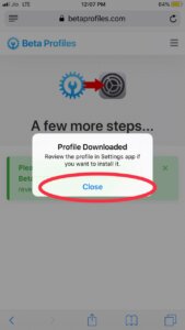 iOS 13 beta 5 profile downloaded