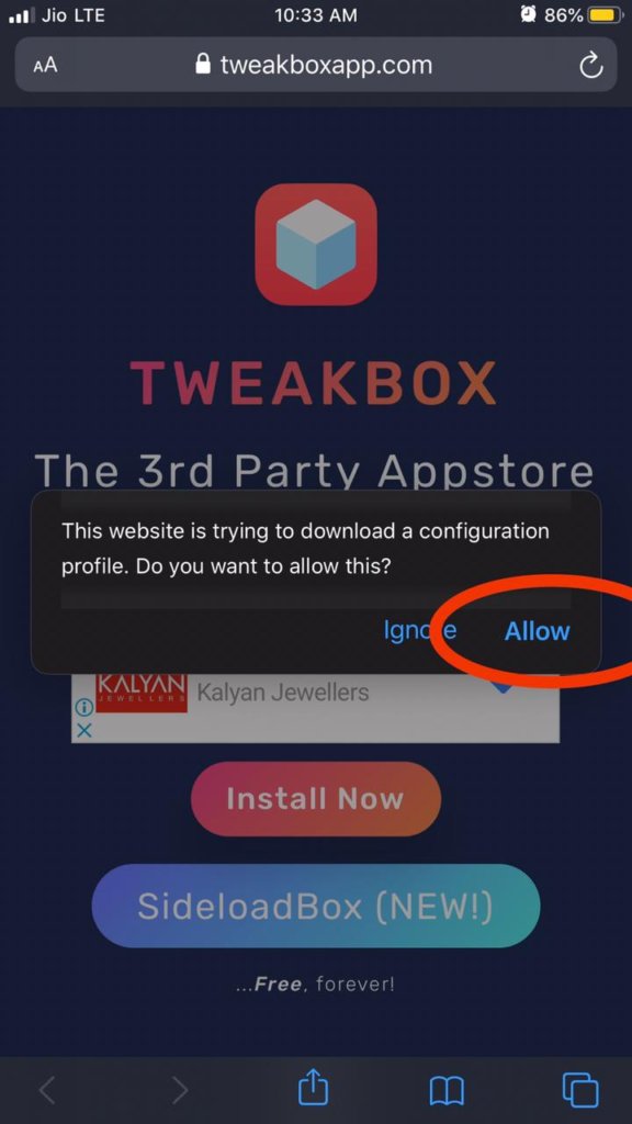 tweakbox installation