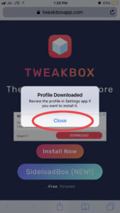 Profile downloaded
