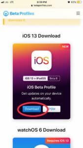 Download iOS 13 Beta 6 without developer account