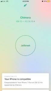 Jailbreak iOS 12.4 with chimera