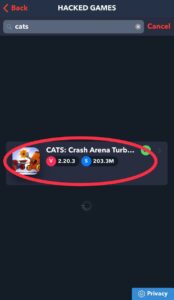 Search CATS Hack iOS download