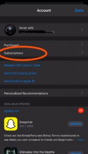 Subscription of Apple Arcade