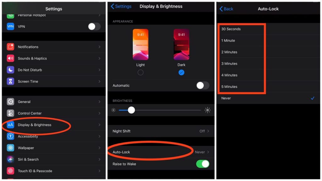 how to turn off auto lock screen on iphone 12