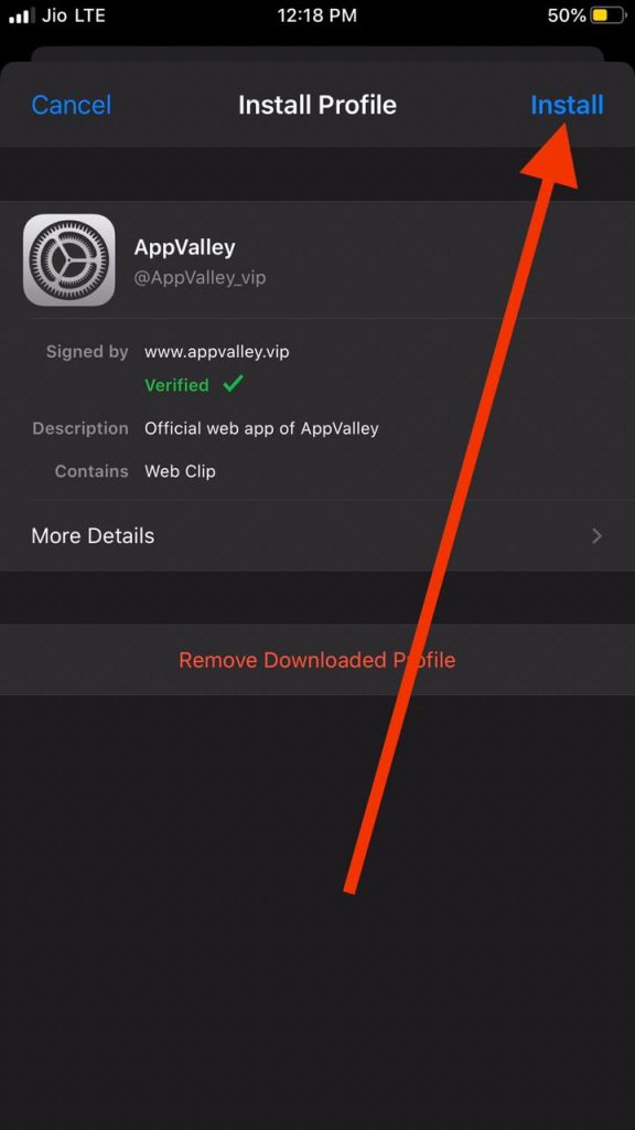 Install appvalley iOS 13