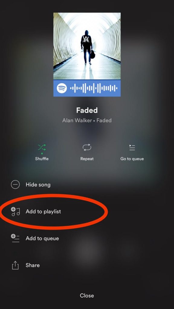 Add to playlist