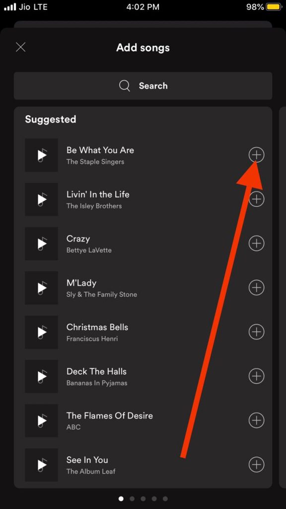 Add Songs to Spotify Playlist on iPhone