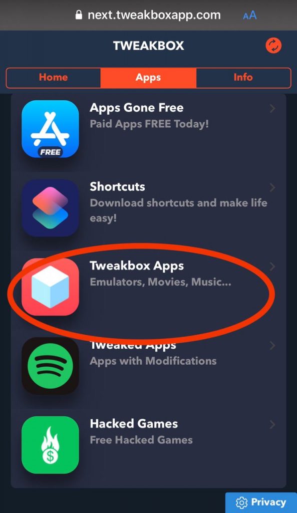 Tweakbox apps to download chimera jailbreak iOS 12