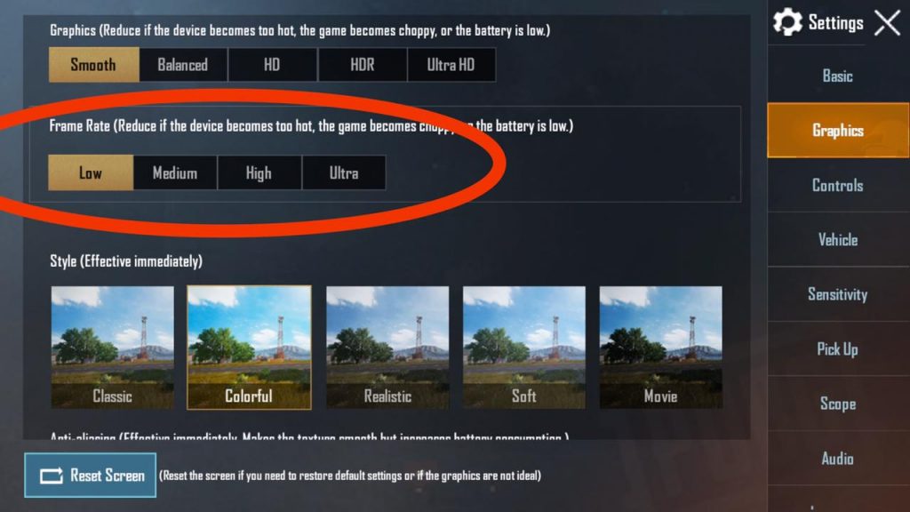 Low framerate saves battery of iPhone in PUBG