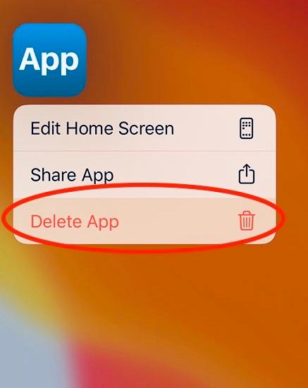 Delete app iOS 13 using 3d touch