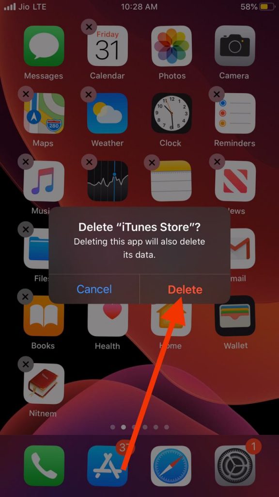 How to delete apps iPhone