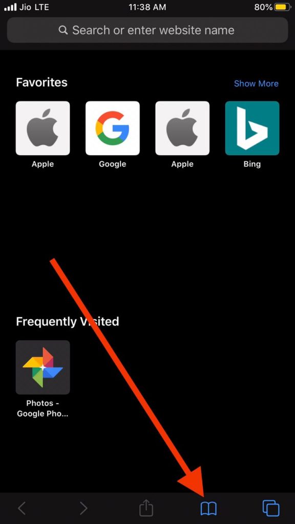Clear safari search history