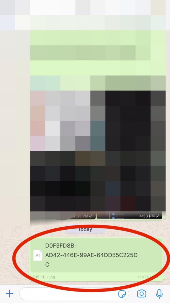 Image sent as document in whatsapp iPhone