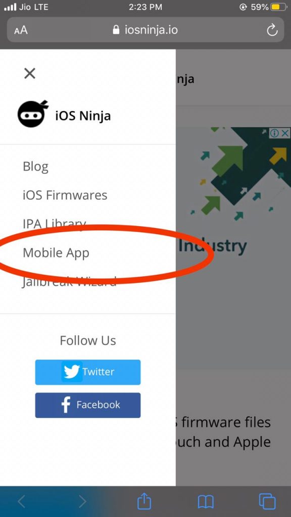 iOS Ninja Mobile App