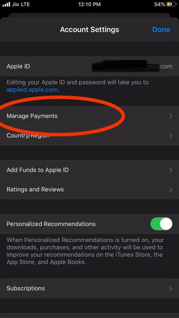 Manage Payments