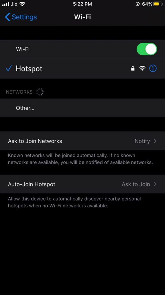 Connect Primary iPhone to that Hotspot