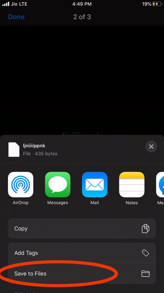 Save to Files