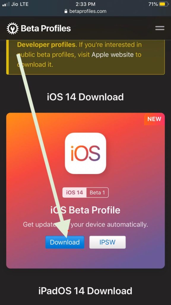 Download iOS 14 Developer Beta Profile Free